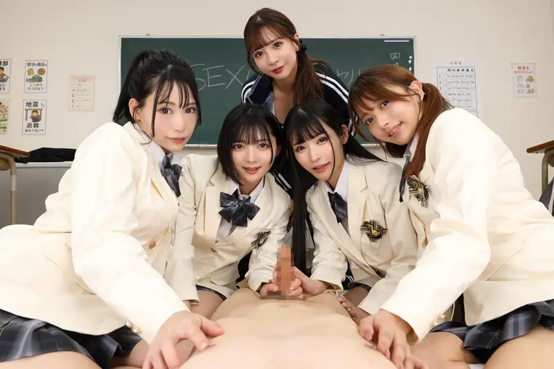 【VR】【KMPVR-彩-1，000タイトル突破記念版】果てたら負け！何度射精してもクラスの女子が目の色を変えて僕をイカせまくる学園SEXバトルロワイヤル No.5