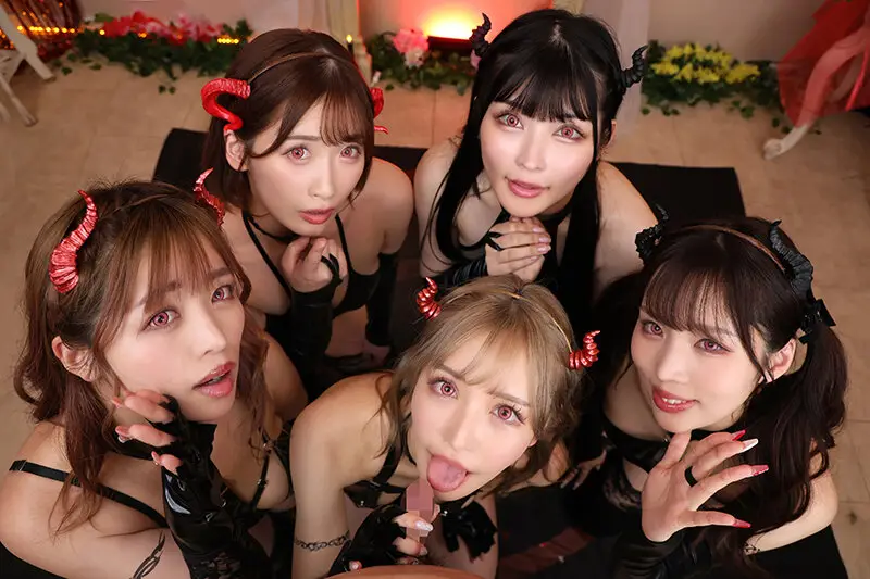 【VR】禁断の儀式をしたらまさかの巨乳サキュバス5姉妹召喚！！無限∞射精ハーレム新婚生活 5人とハーレム No.9