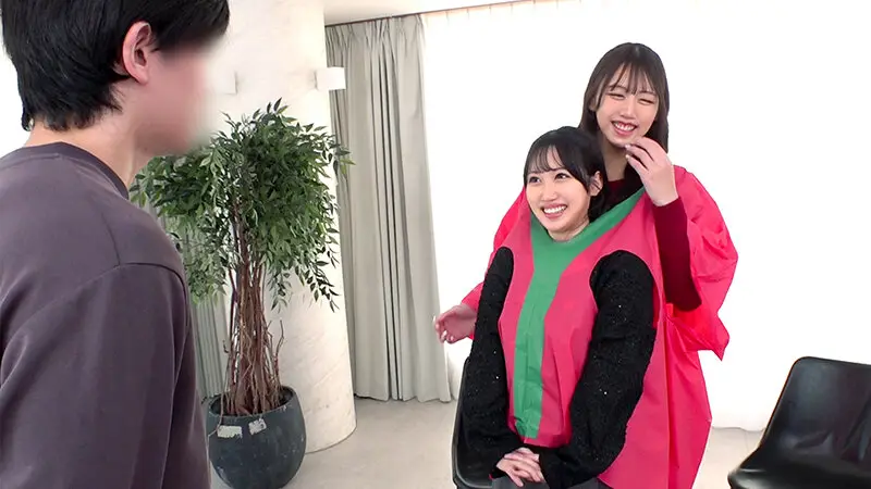 仲良し女子大生2人組がきゃぴきゃぴ超密着二人羽織で協力プレイ！令和の新感覚ゲームに挑戦！制限時間以内にフル勃起男子をイカせることができたら賞金GET！！失敗したらW即ハメ中出し！！ No.10