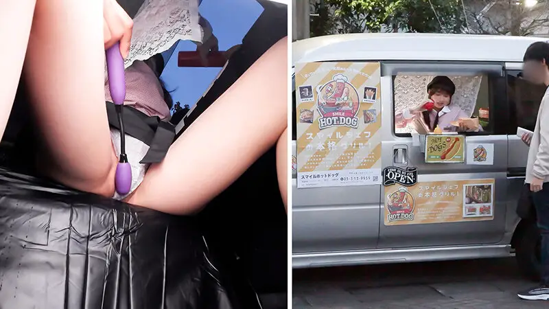 人気 AV 女優が挑戦!イカサレ屋台の中で 潮吹きながらホットドッグ売ってください!望月つぼみ No.2