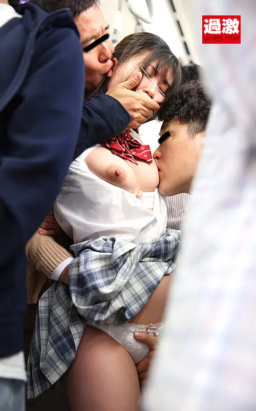串刺しJ○痴● 痴●師2人に挟み撃ちされ逃げられず上下の穴を塞がれた色白娘 止まらないバイブ責めでイキ狂った巨乳娘 No.3