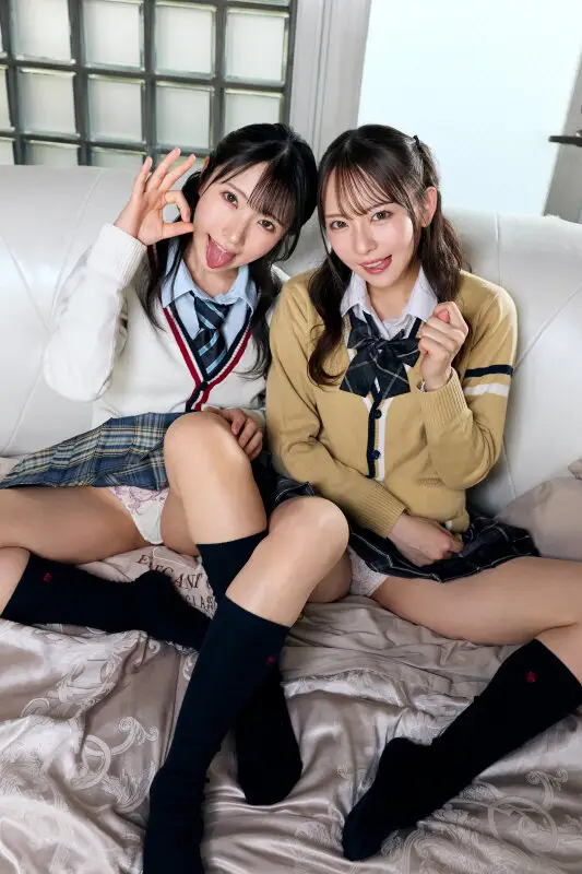 【VR】【8K】追い込むようなつゆだくベロチュウと窒息責めで脳がトロけるまで快楽漬けにされる小悪魔J系コンビの放課後呼吸管理ヘルス 西元めいさ・皆月ひかる No.2