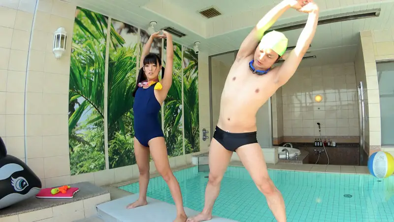 夏休み日焼けあとが残るちびとりちゃんとエッチなプール教室 No.7