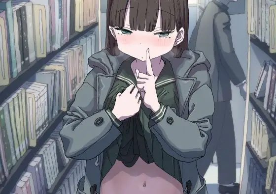 図書館でもこっそり中出しさせてくれるクラスメイトの黒井さん
